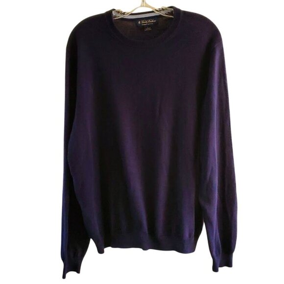 Brooks Brothers Supima Cotton Crewneck Sweater Men’s Size Large – Navy Blue - Picture 1 of 5